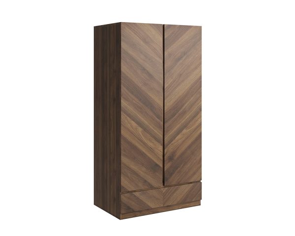 catania 2 door 1 drawer wardrobe in dark wood