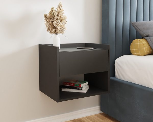 harmoiny bedside table in black