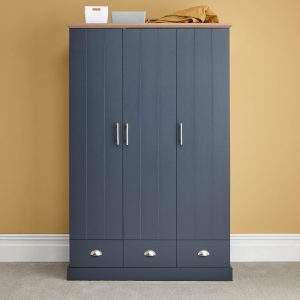 slate kendal 3 door 3 drawer wardrobe