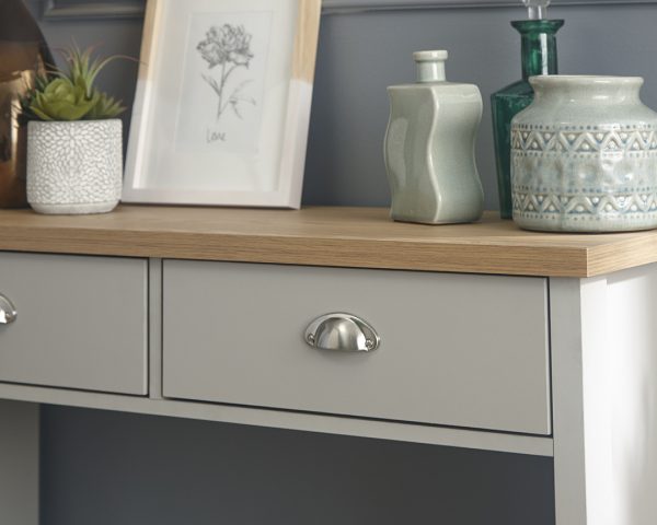 lancaster centre console hall table in grey